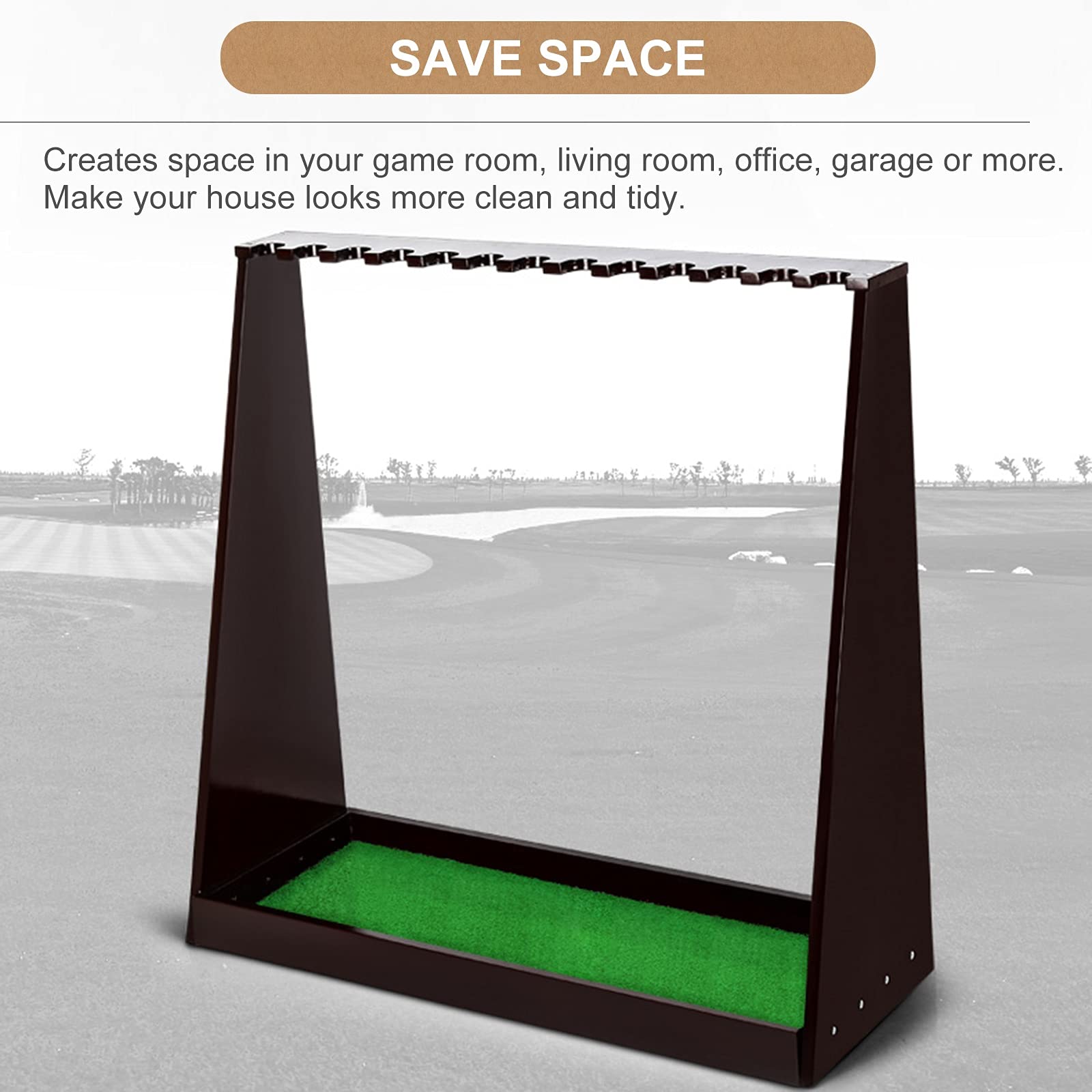 ゴルフクラブスタンド 木製ゴルフクラブ主催者、13穴の大型フロアゴルフパターラック、春夏の屋内屋外スタジアムゴルフ用品保管庫 Amazon | ゴルフクラブスタンド 木製ゴルフクラブ主催者、13穴の大型